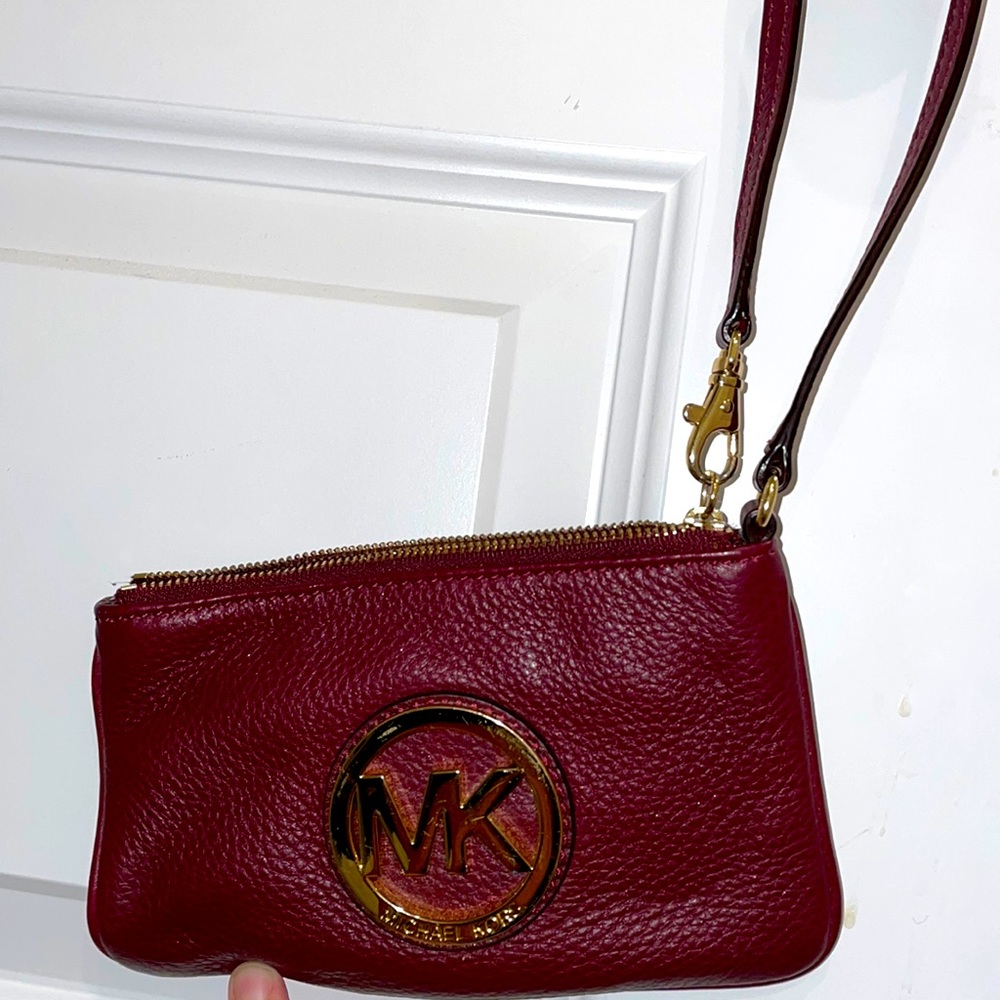 Maroon-ish Colored Michael Kors Wristlet